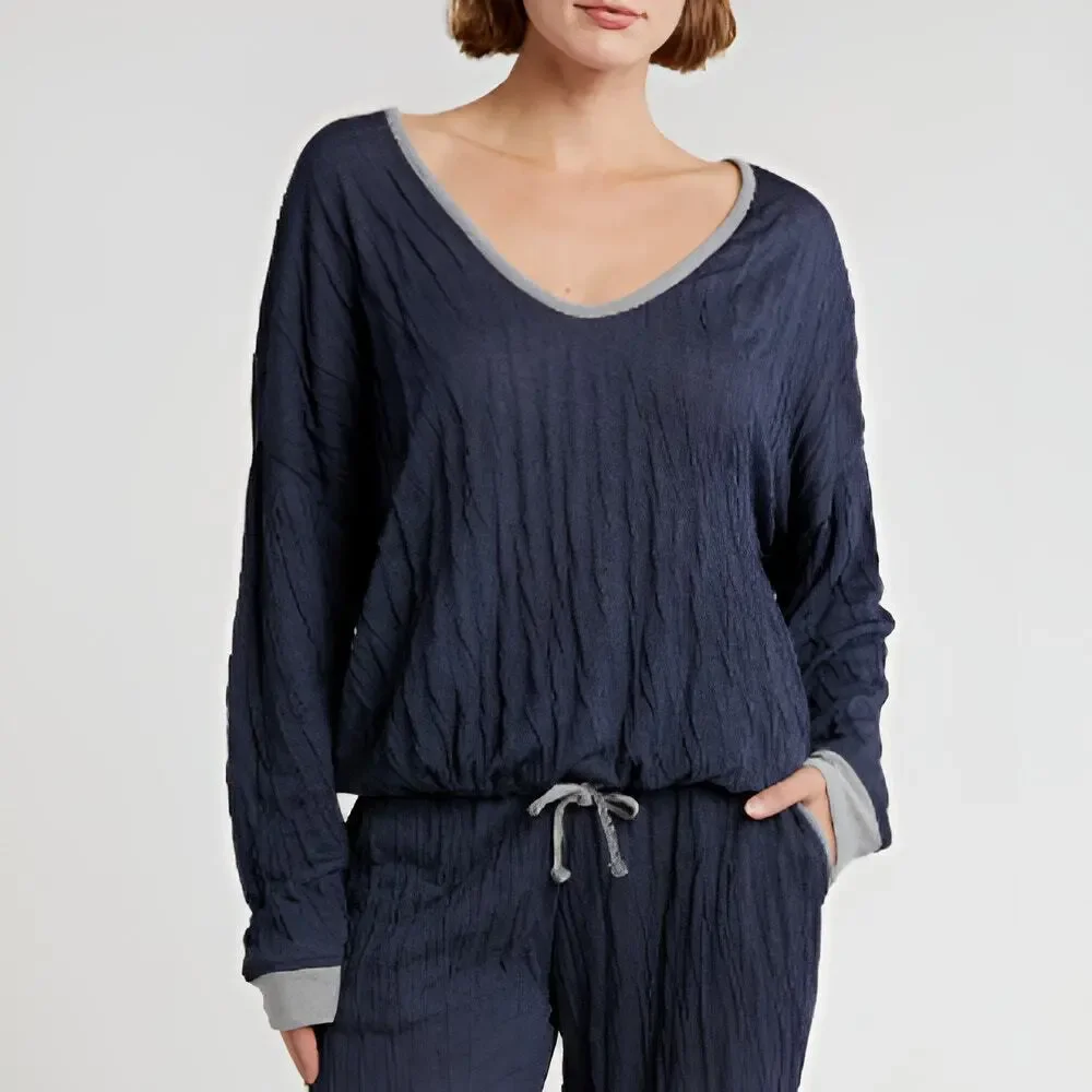 Barefoot Dreams Malibu Collection Womens‎ Slouchy Jersey Knit Lounge Top Size XL